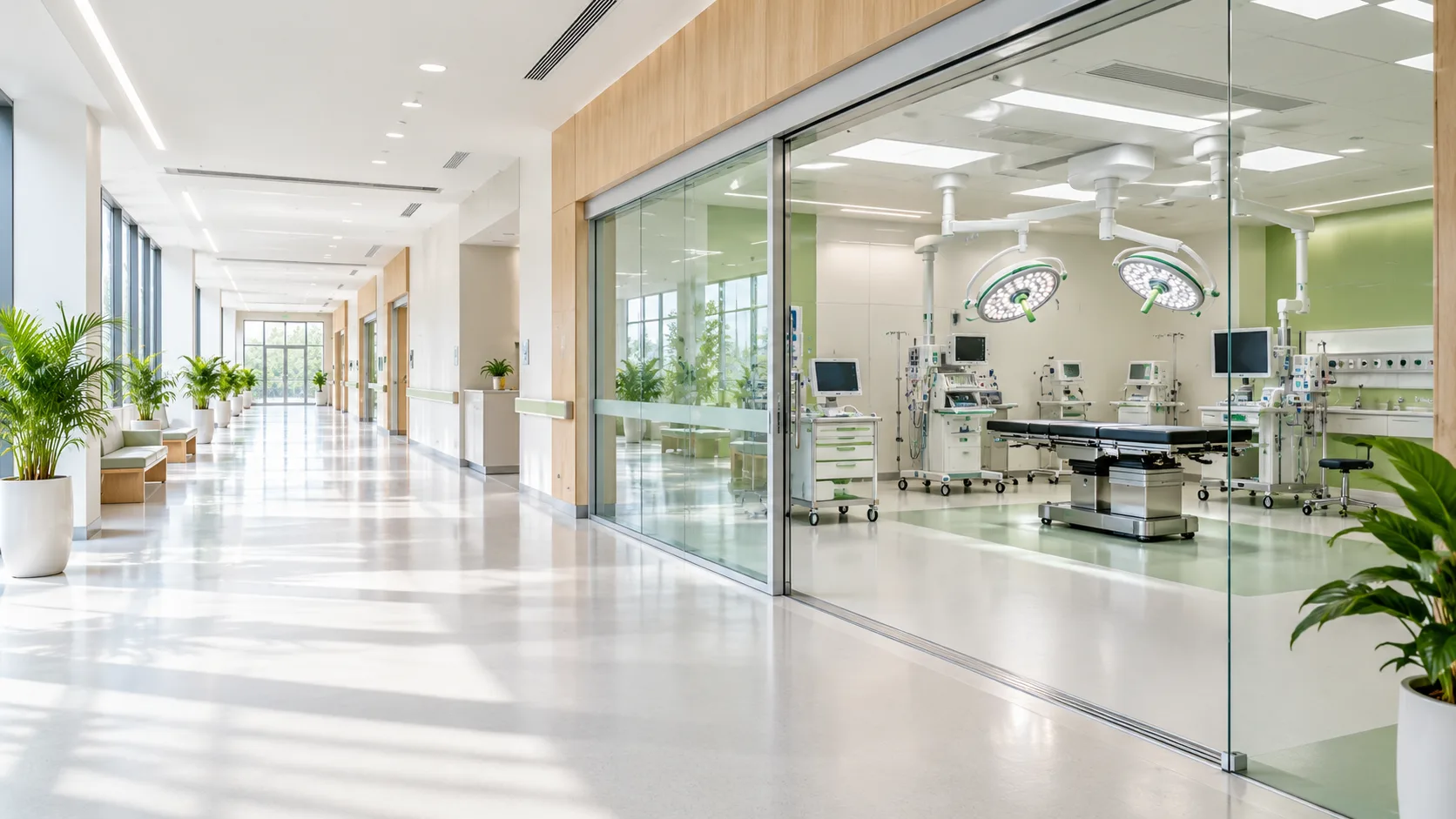 Illustrative contemporary hospital interior